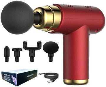 Professional Massage Gun with 4 Massage Heads – Portable Muscle Massage & Relaxation